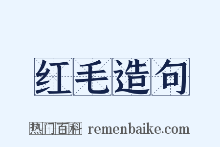 红毛造句是什么意思的图片